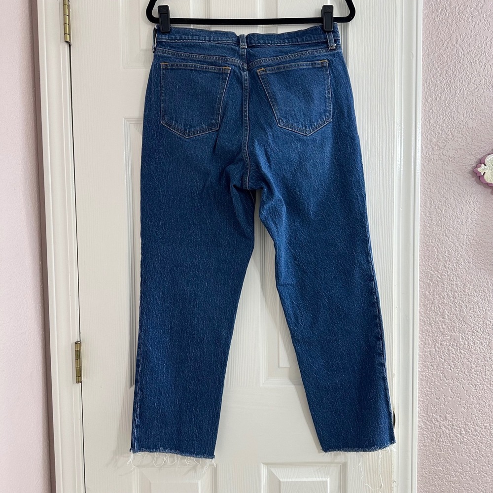 Abercrombie & Fitch Curve Love The Straight Mid Rise Blue Denim Jeans 29 8 Short - Picture 5 of 7